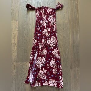 Off the shoulder midi dress. Size M